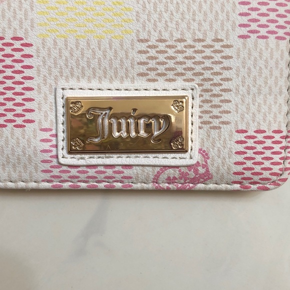 Juicy Couture White Multi Miss Independent Card Case Wallet Key Fob NWT - Picture 7 of 16